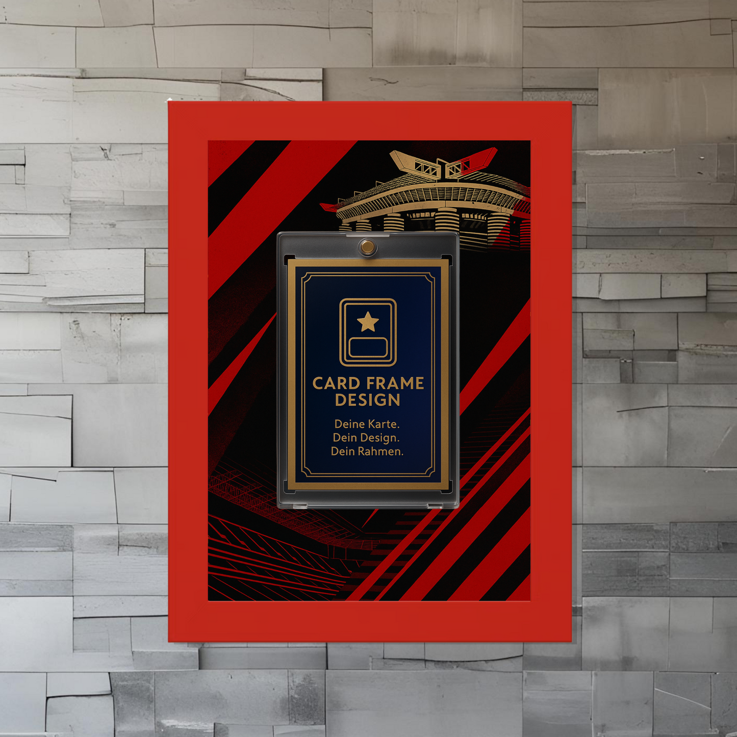 Trading Card Designbilderrahmen - Mailand "Red" - 13x18cm